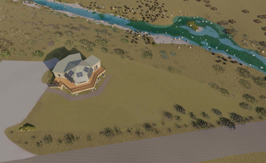 a rendering of the new kuugalak campus with building in place